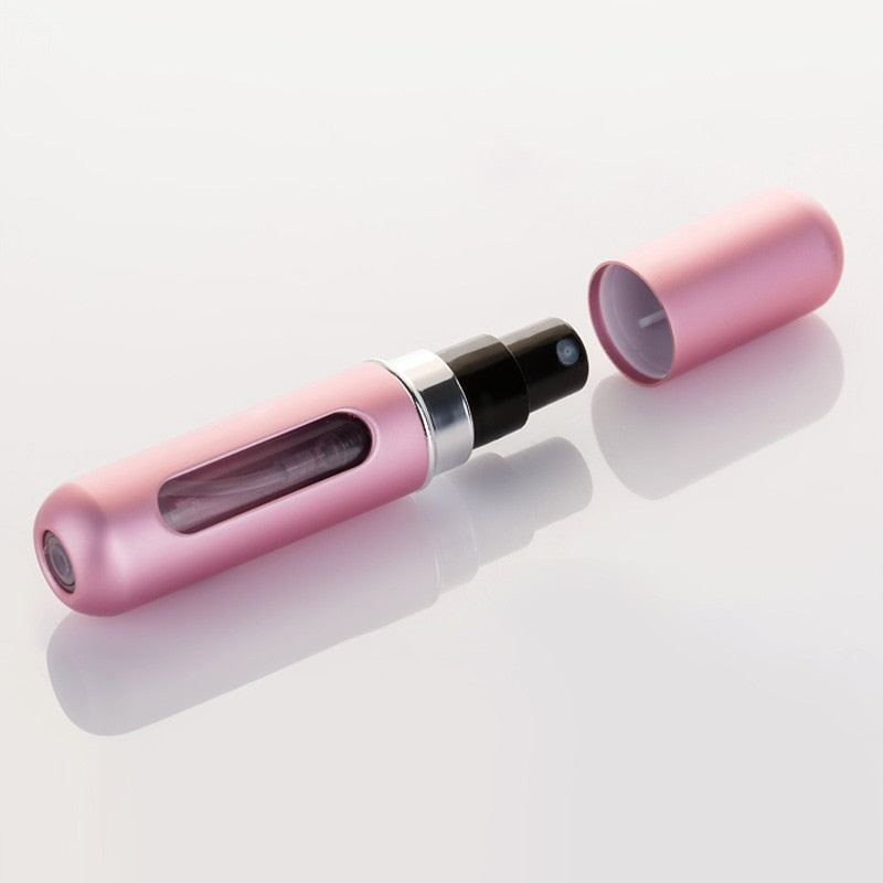 Mini 5ml Refillable Perfume Spray Bottle Aluminum Spray Atomizer Portable Travel Empty Cosmetic Container Perfume Bottle