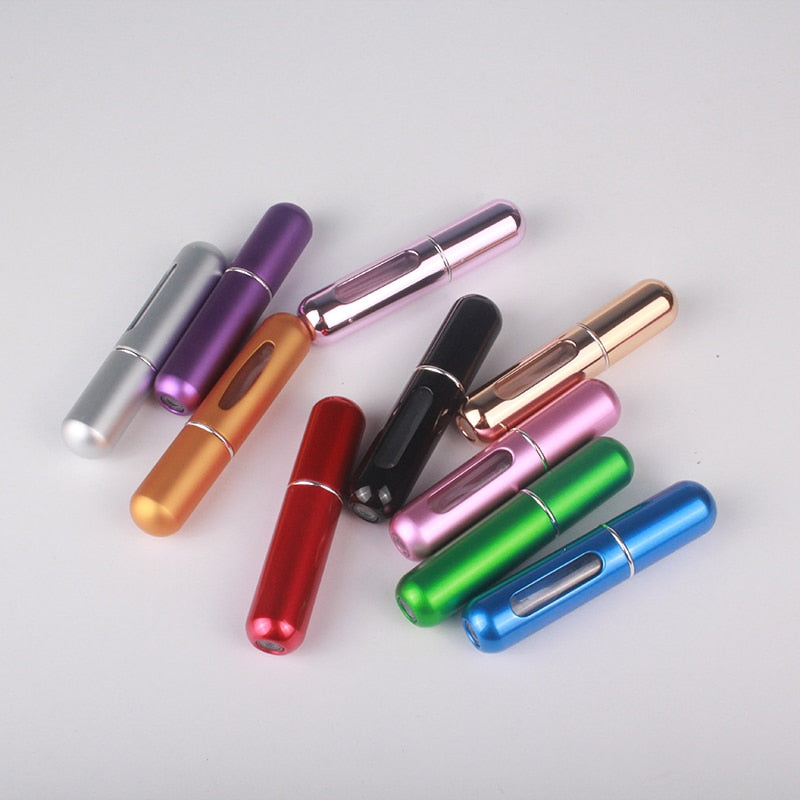 Mini 5ml Refillable Perfume Spray Bottle Aluminum Spray Atomizer Portable Travel Empty Cosmetic Container Perfume Bottle